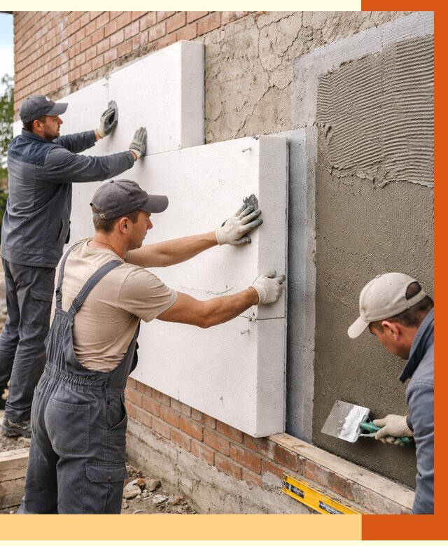 Утепление кирпичного дома в Рыбинске от 4371 руб. под ключ | ТепломастерРбн