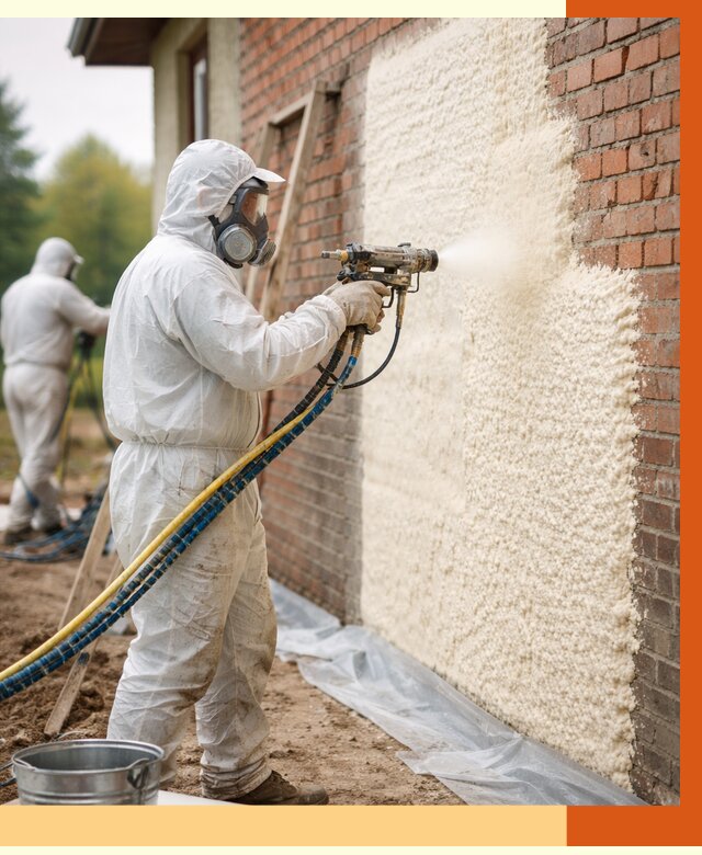 Утепление кирпичного дома ППУ в Рыбинске под ключ от 6765 руб. | ТепломастерРбн