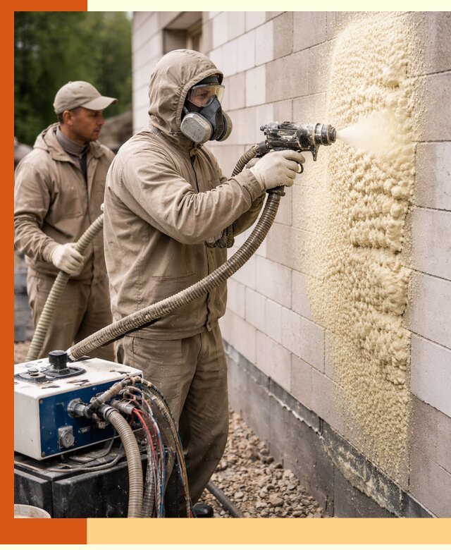 Утепление дома из газобетона ППУ в Рыбинске — надежная теплоизоляция