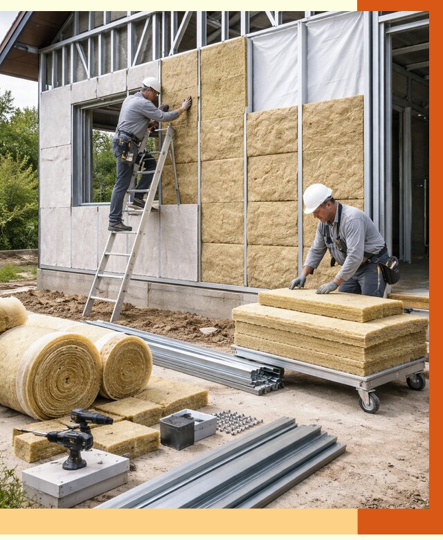 Утепление дома из ЛСТК в Рыбинске от 5412 руб./м² — профессионально | ТепломастерРбн