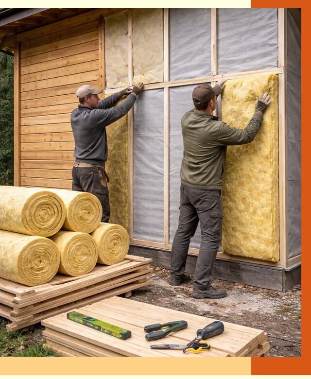 Утепление бани снаружи в Рыбинске от 88468 руб. под ключ | ТепломастерРбн