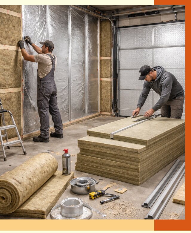 Утепление гаража в Рыбинске от 4684 руб/м2 — комплексное утепление ворот и стен | ТепломастерРбн