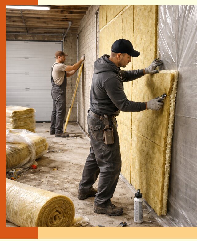 Утепление гаража под ключ в Рыбинске — все виды теплоизоляции