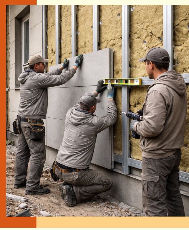 Утепление вентилируемого фасада под ключ в Рыбинске