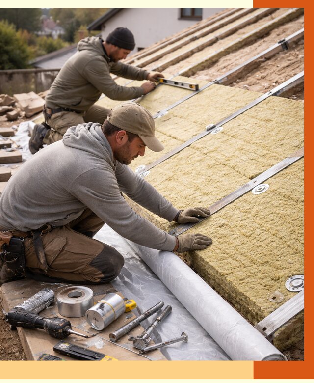 Утепление крыши снаружи в Рыбинске под ключ от 1249 руб./м2 | ТепломастерРбн