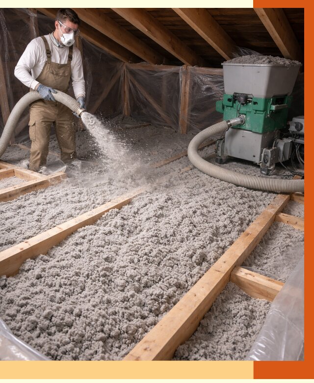 Утепление чердака эковатой в Рыбинске от 1509 руб/м2 — заказать у ТепломастерРбн