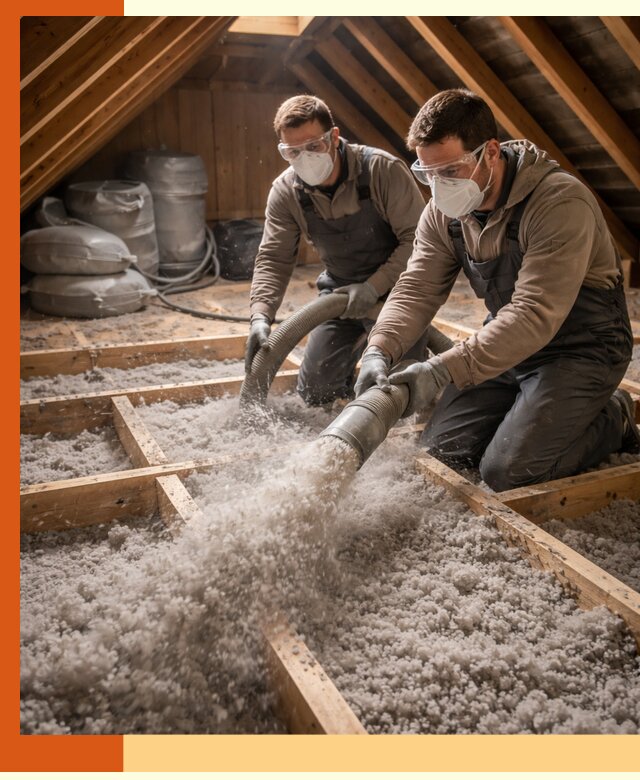 Утепление чердака эковатой в Рыбинске — быстро и надёжно