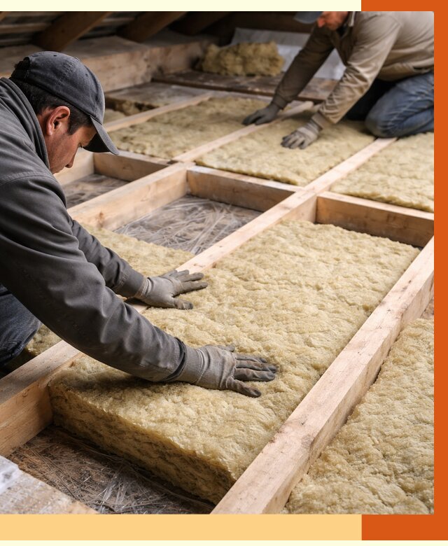 Утепление чердака минватой в Рыбинске от 3643 руб/м2 под ключ | ТепломастерРбн