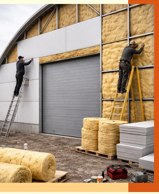 Утепление ангара пенополиуретаном в Рыбинске от 7494 руб./м² — комплекс от ТепломастерРбн