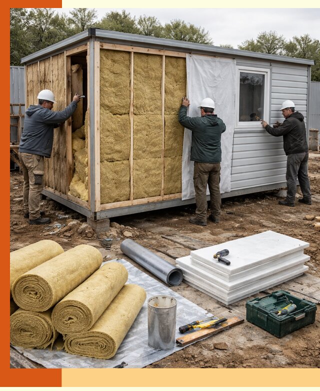 Утепление строительной бытовки под ключ в Рыбинске для любых условий