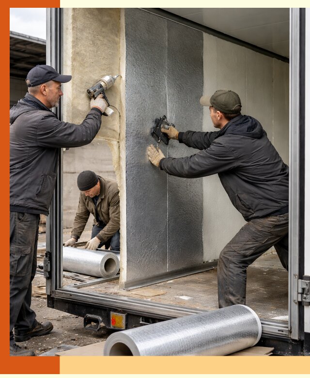 Утепление холодильного кузова в Рыбинске — монтаж и теплоизоляция