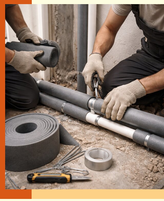 Утепление труб водоснабжения в Рыбинске — монтаж и защита сети