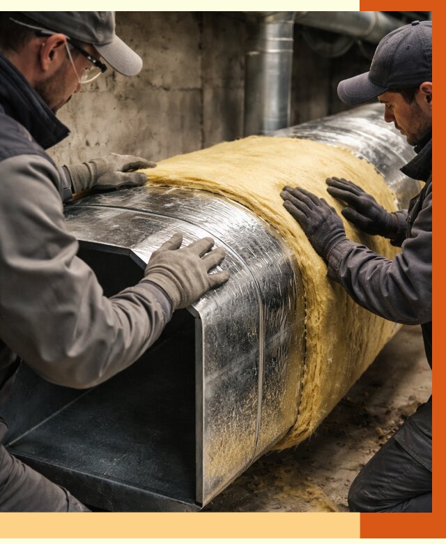 Утепление воздуховодов в Рыбинске от 4371 руб. — теплоизоляция вентиляции | ТепломастерРбн