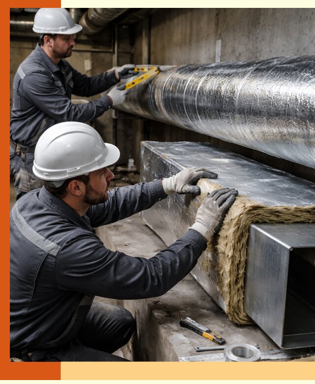 Профессиональное утепление воздуховодов и теплоизоляция в Рыбинске