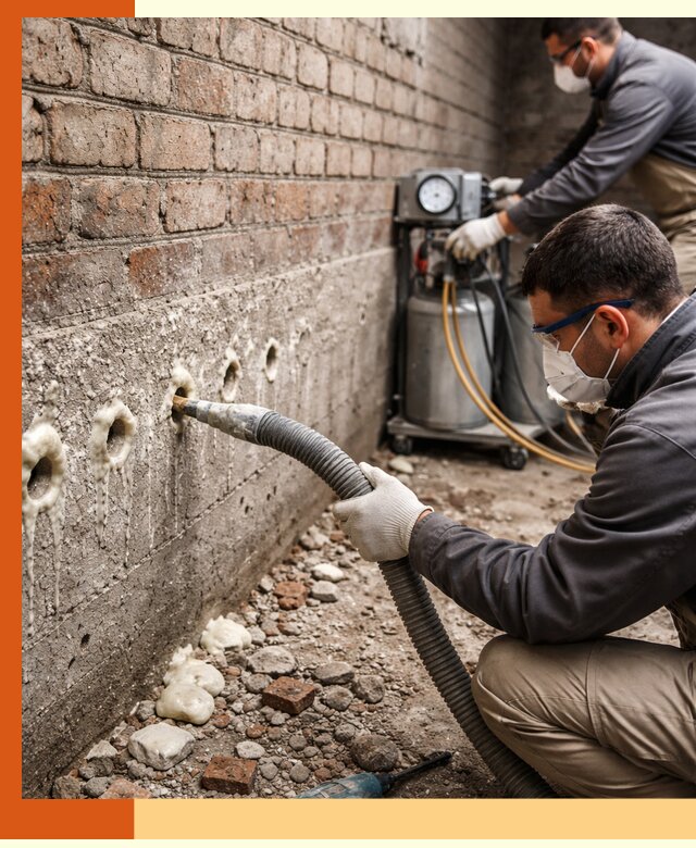 Заполнение колодцевой кладки ППУ в Рыбинске быстро и герметично