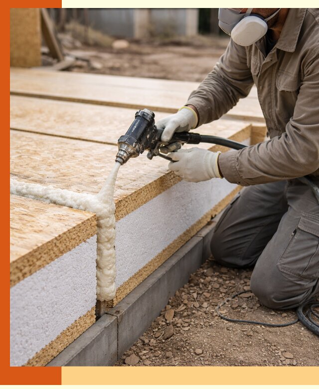 Утепление СИП-панелей пенополиуретаном (ППУ) в Рыбинске