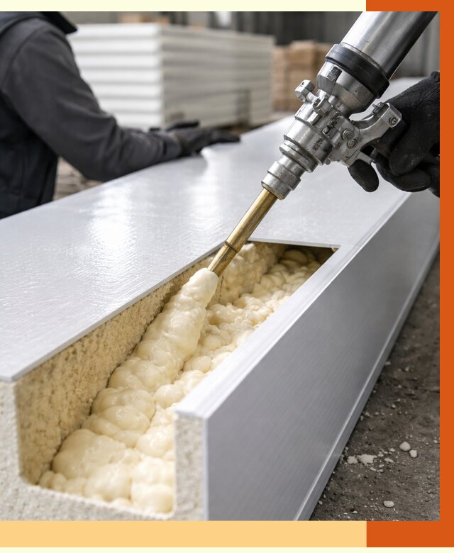 Заполнение пустот холодильных панелей в Рыбинске от 7806 руб. | ТепломастерРбн