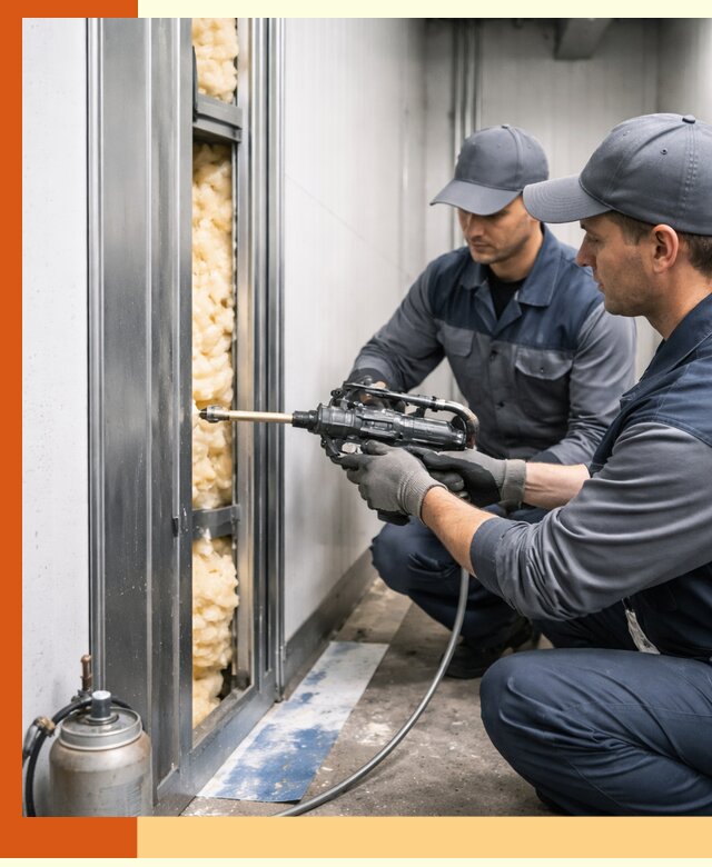 Заполнение пустот холодильных панелей в Рыбинске специализированной пеной