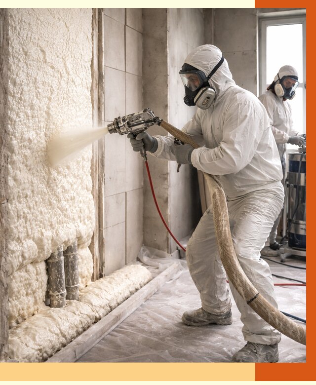 Напыление пенополиуретана в Рыбинске от 7806 руб./м2 — услуги и монтаж ППУ | ТепломастерРбн