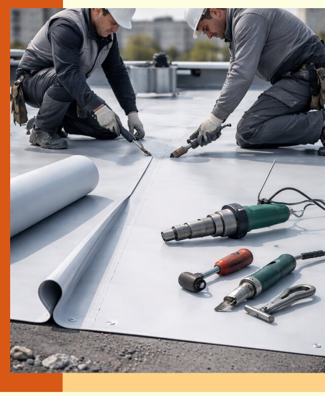 Гидроизоляция мембранной кровли в Рыбинске: монтаж и ремонт быстро