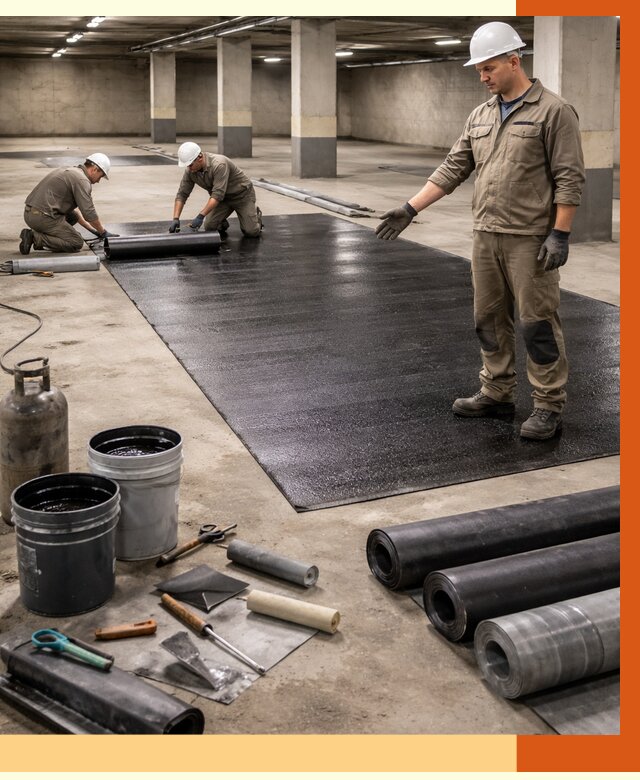 Гидроизоляция паркинга в Рыбинске от 1249 руб/м² — профессиональная защита | ТепломастерРбн