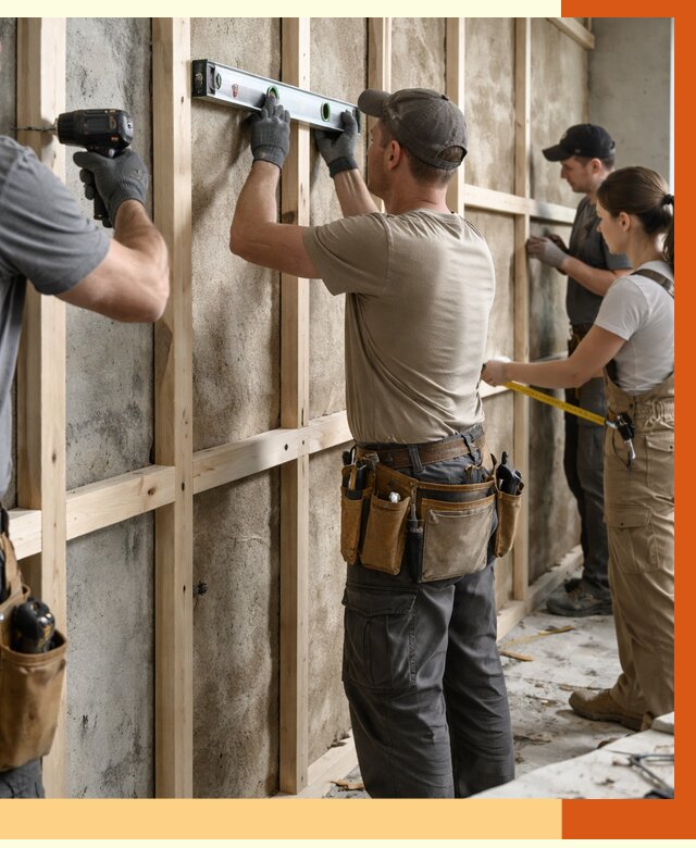 Монтаж обрешетки под утепление в Рыбинске от 1197 руб/м² | Заказать у ТепломастерРбн